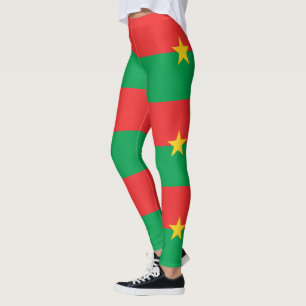 Leggings de bandeira Patriótica Burkina Faso