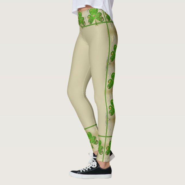 Leggings de bege de Shamrock (Esquerda)
