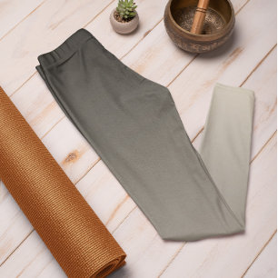 Leggings de bege natural de cor de tendência do ou