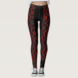 leggings de beleza vermelha e preta