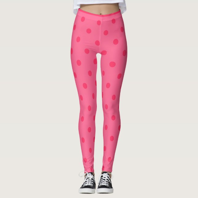 Leggings de Bolinhas de framboesa (Frente)