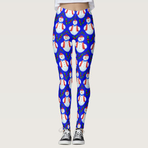 leggings de boneco de neve de natal