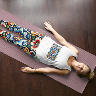 Leggings de bordados mexicanos vibrantes