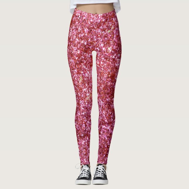 Leggings de brilho vermelho (Frente)