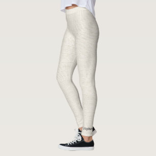 Leggings de Burlap Brancas Rustic Winter White Fau