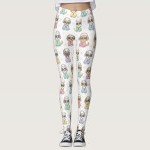 Leggings de Cachorro Fofo para Mulheres – Cartoon 