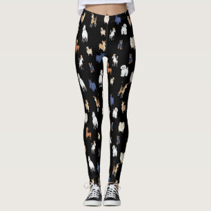 Leggings de Cães de Cartoon