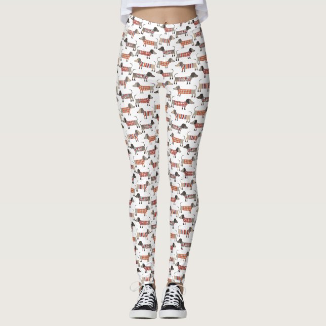Leggings de cães de salsicha (Frente)