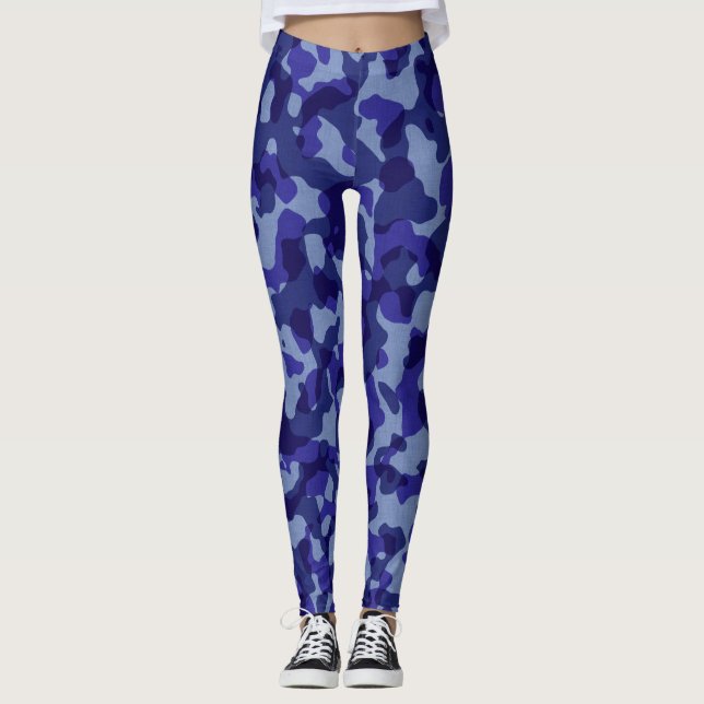 Leggings de camuflagem azul (Frente)