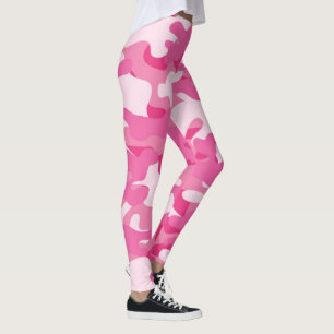 Leggings de Camuflagem Rosa