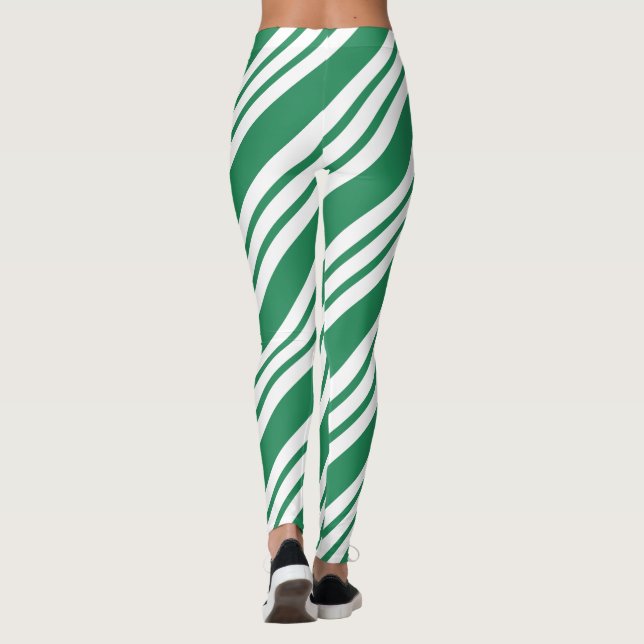 Leggings de canas de Natal Verde (Verso)