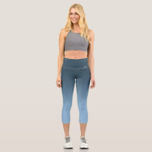 Leggings de Capri Gradientes de Blu de Zona_Breath
