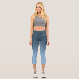 Leggings de Capri Gradientes de Blu de Zona_Breath
