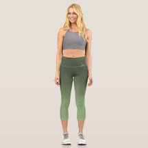 Leggings de Capri Gradientes de Zona Verde da Brea