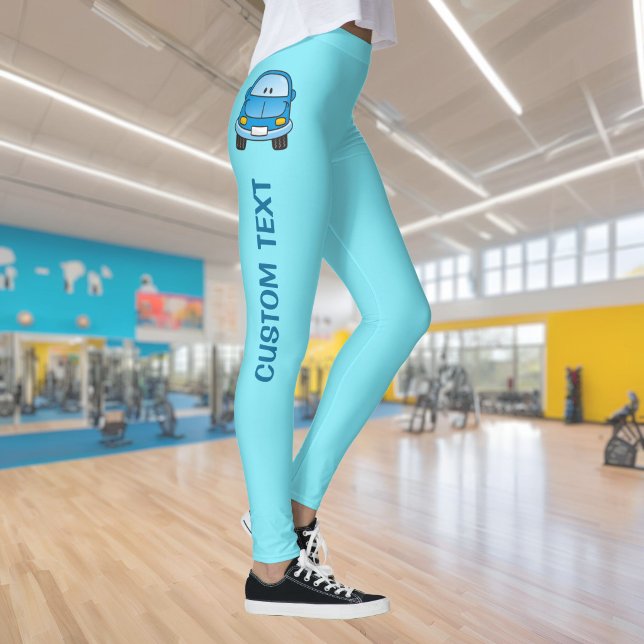Leggings de carro de desenho azul (Criador carregado)