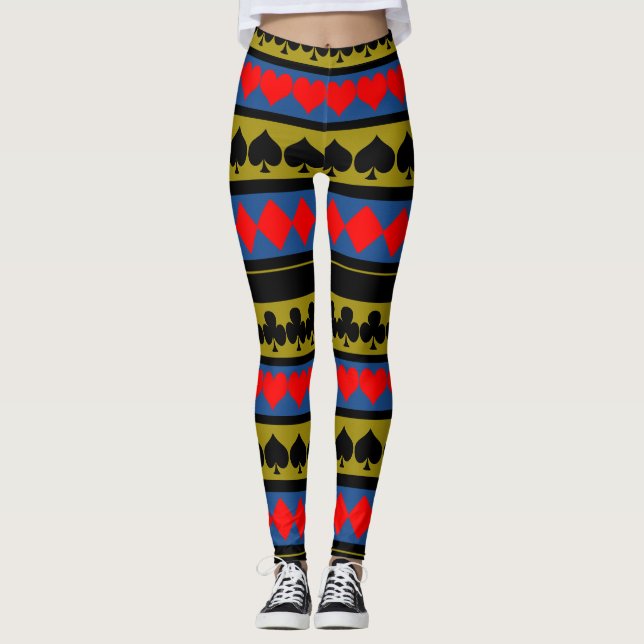 Leggings de Cartas de Baralho (Frente)