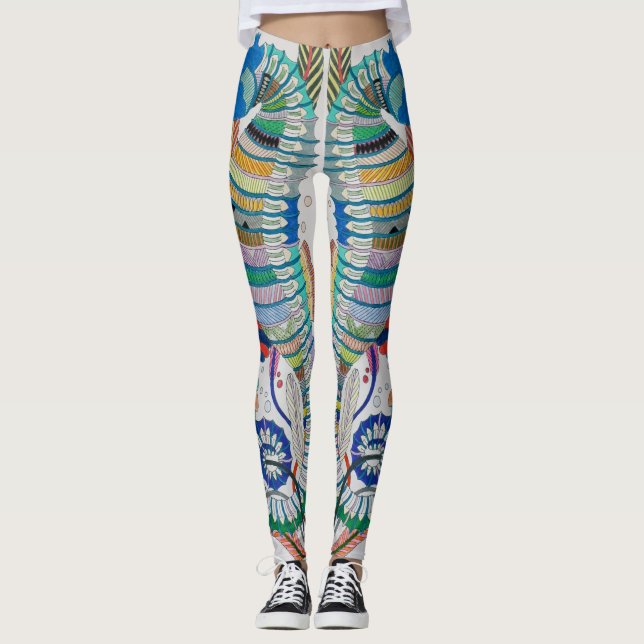 Leggings de cavalos-marinhos (Frente)