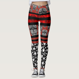 Leggings de Caveiras e Estrelas Doces