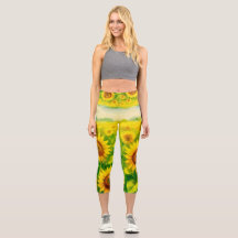 Leggings de Cintura Alta Girassol