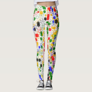 Leggings de Círculos de Arte Funky Deco