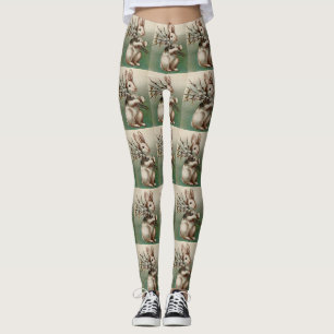 Leggings de coelhos Páscoas Vintage Loving