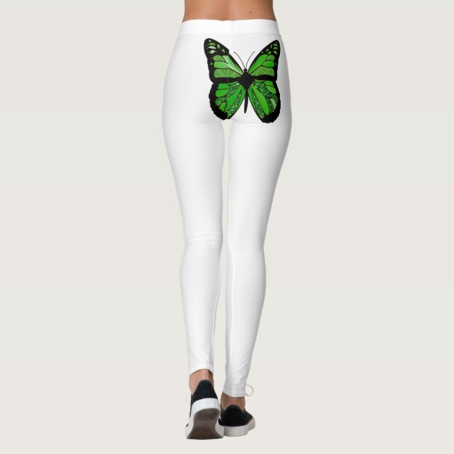 Leggings de Conscientização da Doença de Lyme com  (Verso)