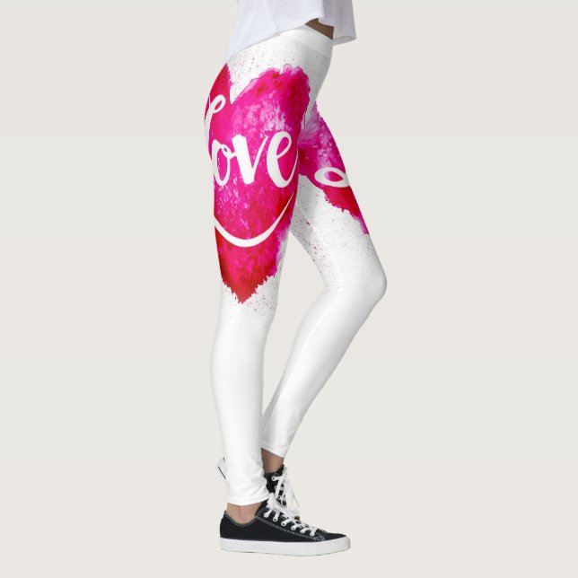 Leggings de Coração Rosa (Direita)