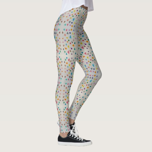 Leggings de Corações Aquarela Pequenos (Direita)