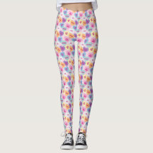 Leggings de Corações Candi (Cor-de-Rosa)