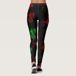 Leggings de corações padrão moderno elegante