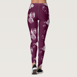 Leggings de corações padrão moderno elegante