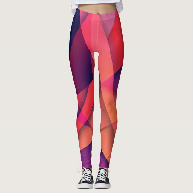Leggings de cores geométricas (Frente)