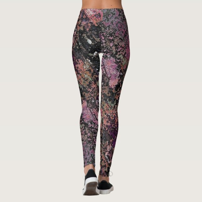 Leggings de cores múltiplas pretas - HAMbWG (Verso)
