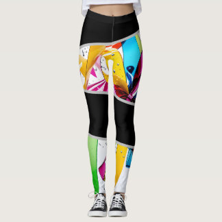 Leggings de corrida de alta visibilidade vibrantes