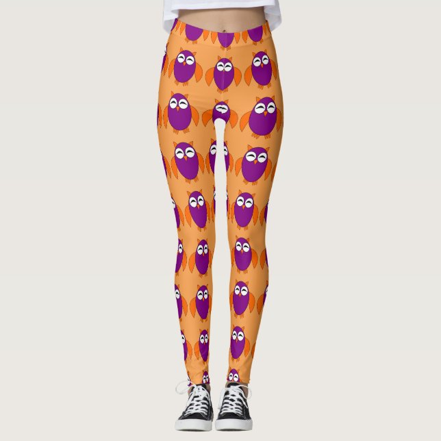 Leggings de Coruja de Halloween (Frente)