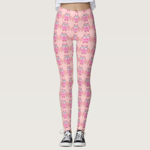 Leggings de Coruja de Mensagens de Amor