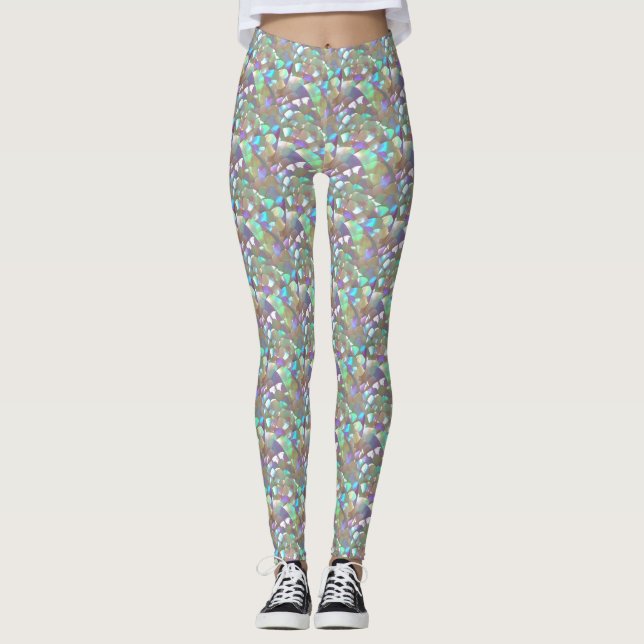 Leggings de Cosplay Iridescentes Lizard (Frente)