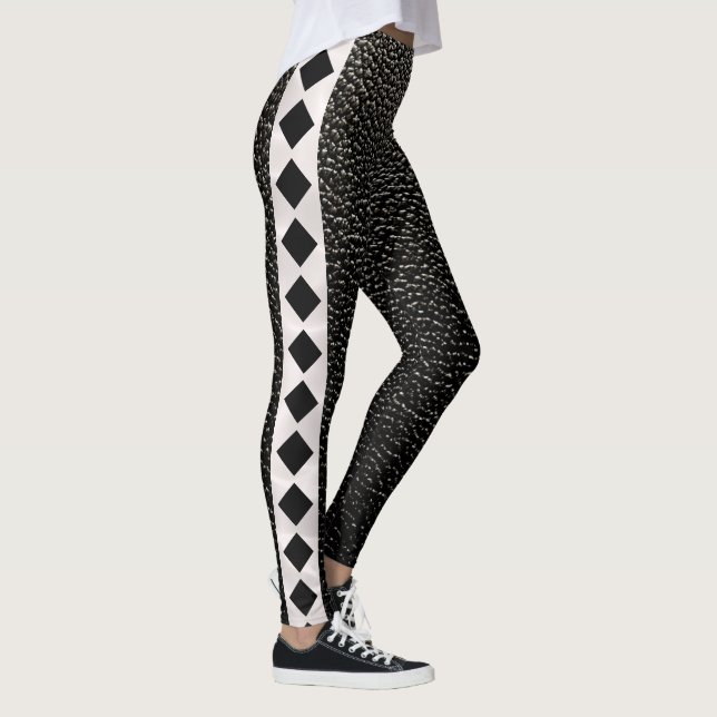 Leggings de couro em greve de diamante (Direita)