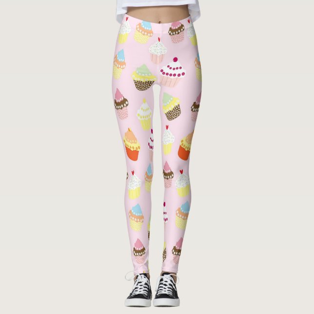 Leggings de Cupcake Whimsical (Frente)