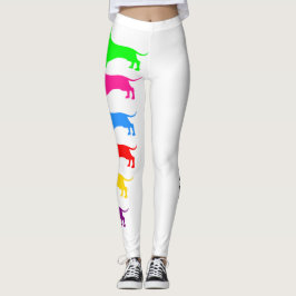 Leggings de Dachshund multicores