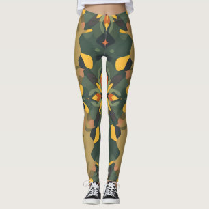 Leggings de decoração residencial vibrantes - Padr
