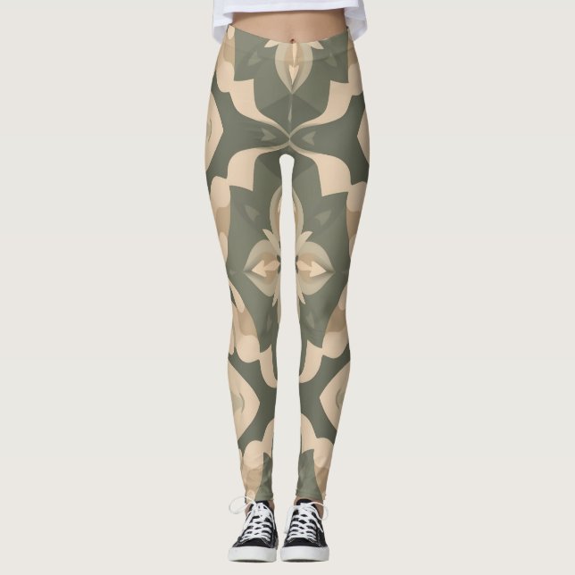 Leggings de decoração simétricas - De Cor Orgânica (Frente)