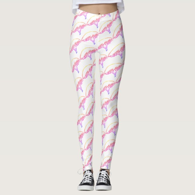 Leggings de desenho de árvores, Socotra Dragon (Frente)