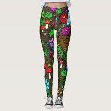 Leggings de desenho de jardim