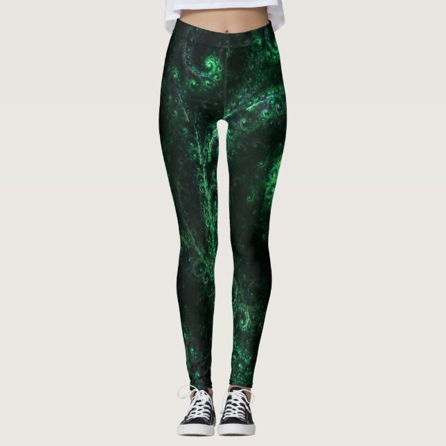 Leggings de Design de Arte Fractal (Frente)