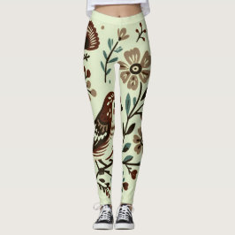 leggings de design de pardal