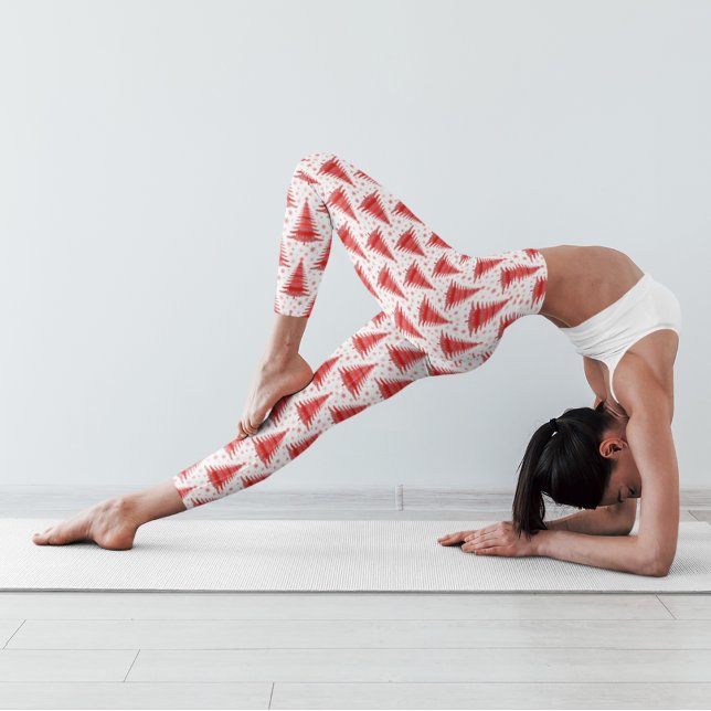 Leggings de Design do padrão vermelho da árvore de (Criador carregado)