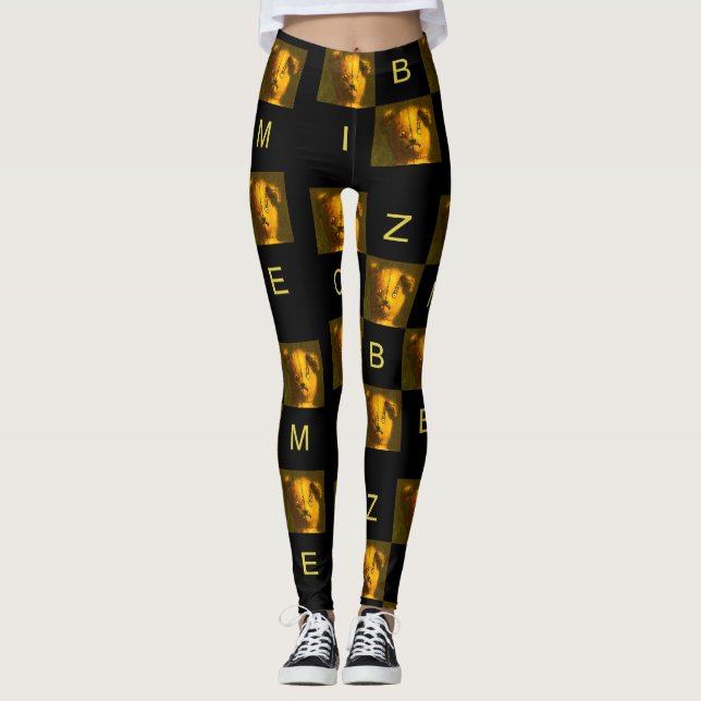 Leggings de Design do Urso Zombie Teddy (Frente)