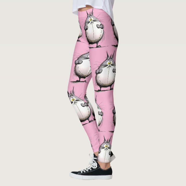 Leggings de Designer de Gato Gordo (Esquerda)