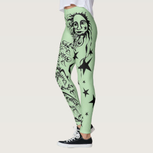 Leggings de Designer Inclinação Mão